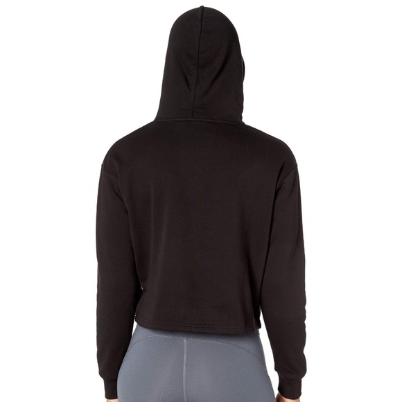 NWT Puma Elevated Essential Logo Cropped Fleece Hoodie - Picture 3 of 4